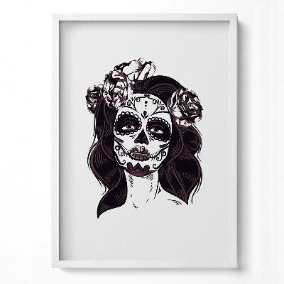 Tablou rama modern Ilustrație de fată în stil mexican