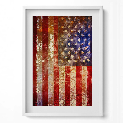 Tablou rama modern Steagul SUA vintage