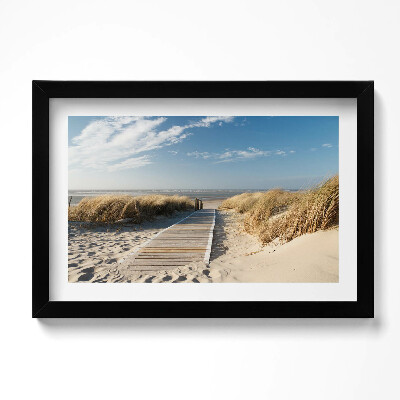 Tablou rama original Vedere la plajă și mare