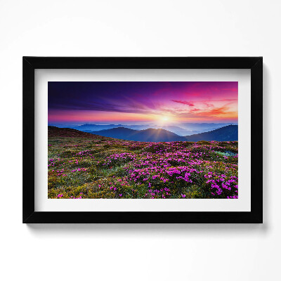 Tablou living cu rama original Flori de răsărit