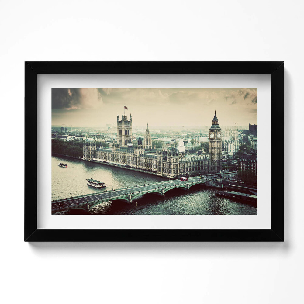 Tablou living cu rama original Arhitectura Angliei - o perspectivă de sus