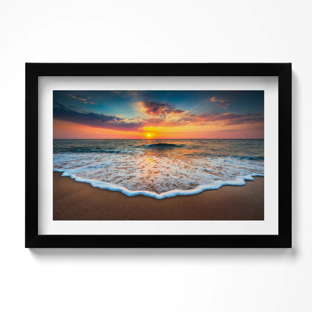 Tablou rama original Peisaj cu apusul soarelui peste mare