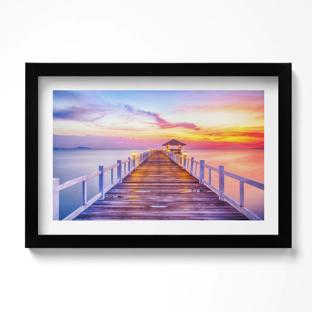 Tablou rama original Podul împădurit din port