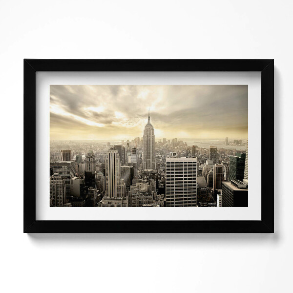 Tablou living cu rama original Panoramă a clădirii Empire State