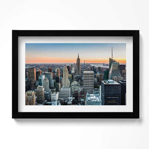Tablou living cu rama original Vedere a arhitecturii din New York