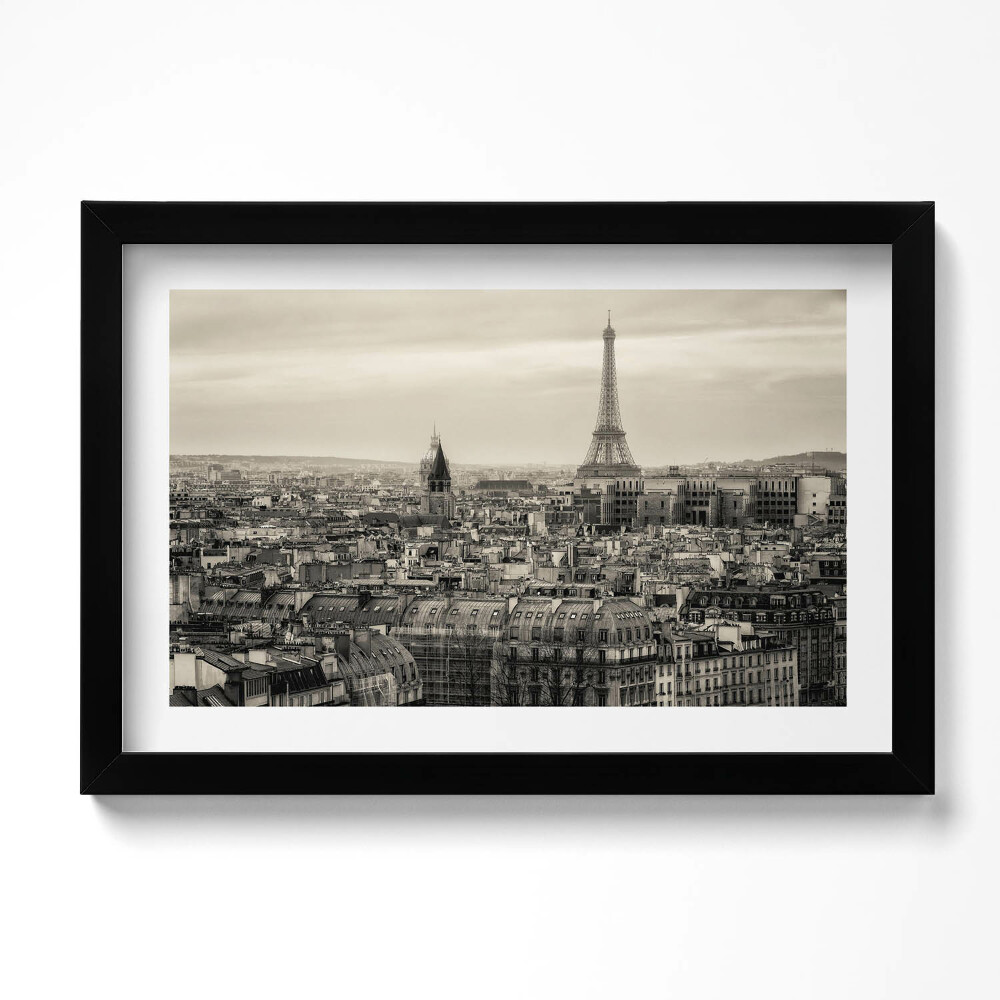 Tablou rama original Peisajul Parisului și Turnul Eiffel