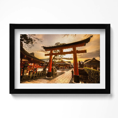 Tablou living cu rama original Poarta japoneză - Arhitectură asiatică