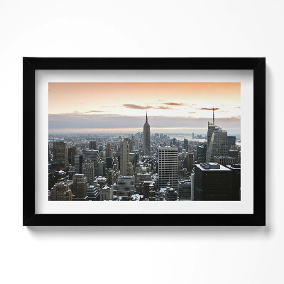 Tablou rama original Panorama arhitecturii orașului New York