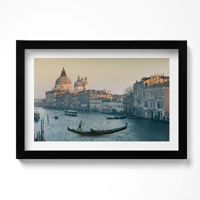 Tablou rama original Gondola în Veneția - Italia