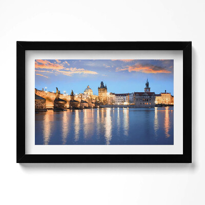 Tablou rama original Peisaj urban seara