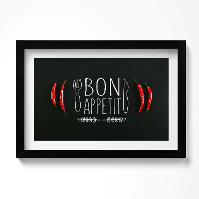 Tablou living cu rama original Inscripția „Poftă bună”