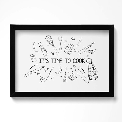Tablou rama original E timpul să gătim - semn de bucătărie