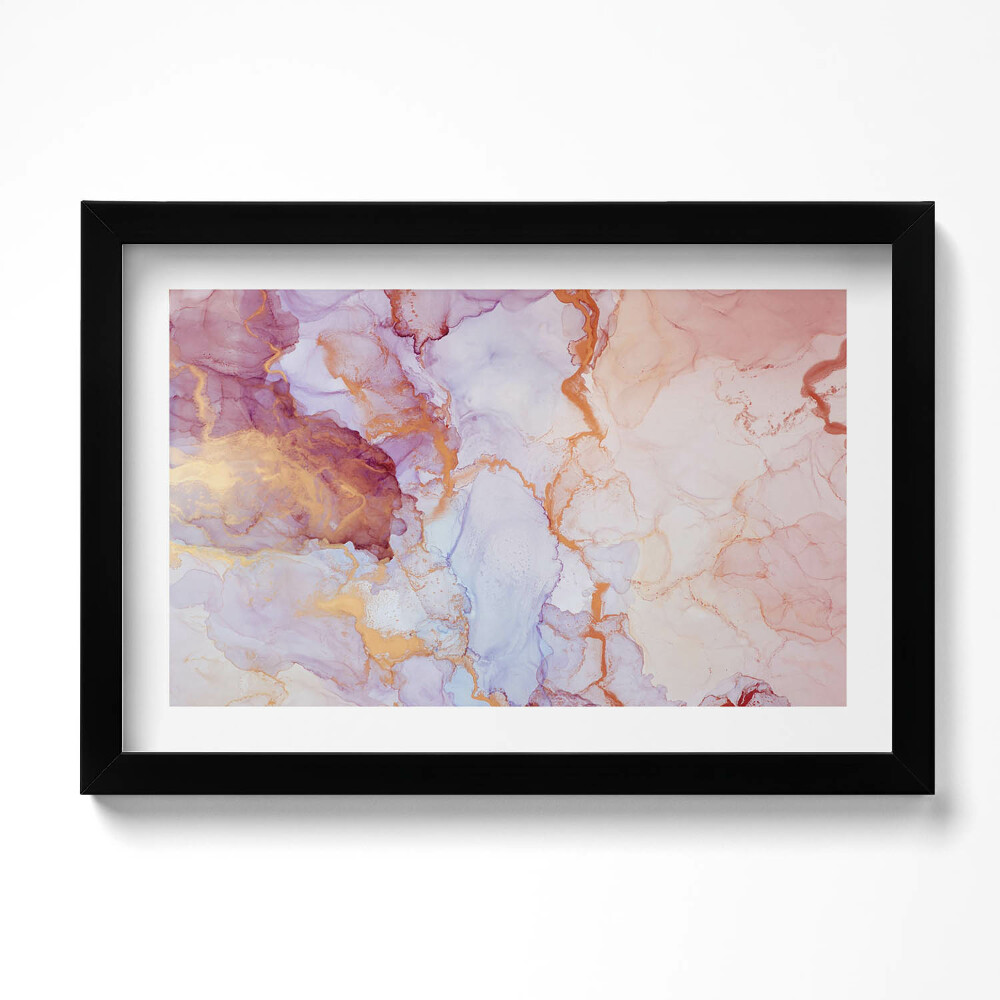 Tablou rama original Marmură aurie roz