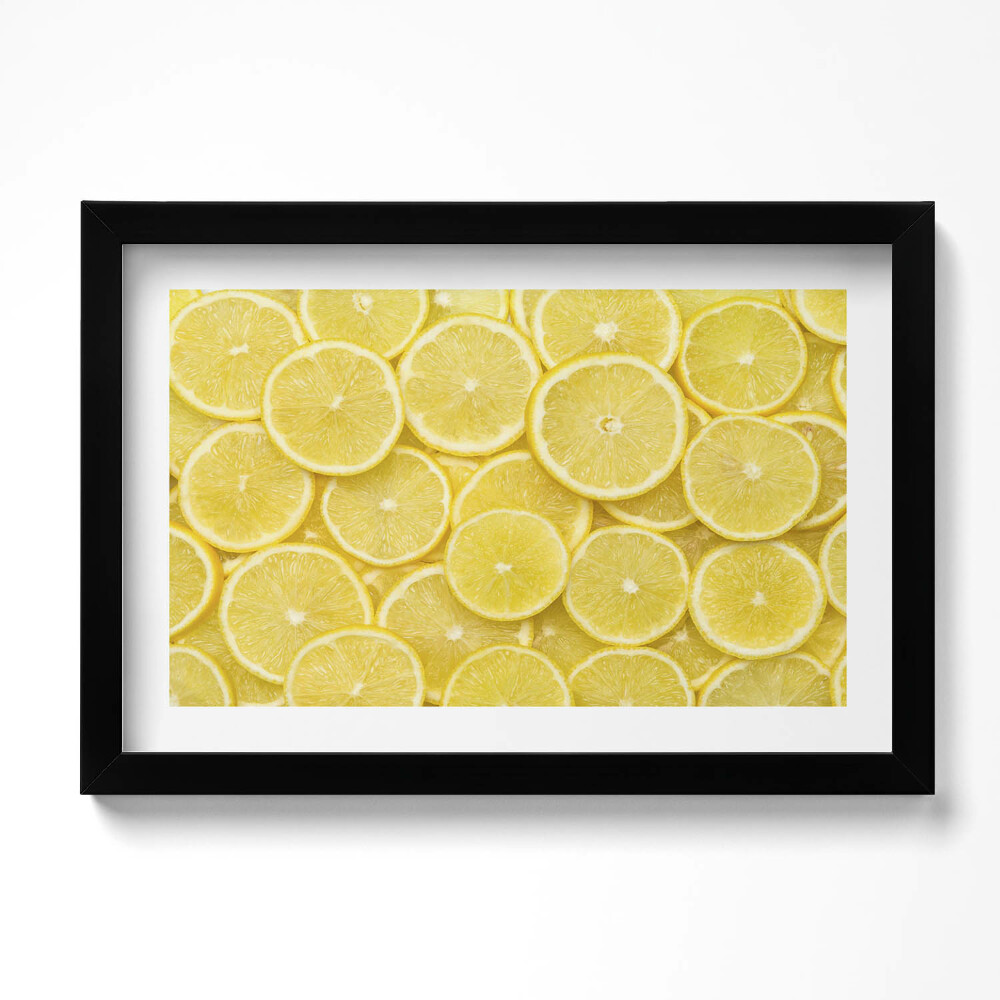 Tablou living cu rama original Fructe de lămâie