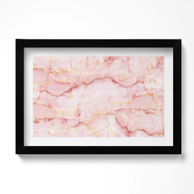 Tablou rama original Textură de marmură roz