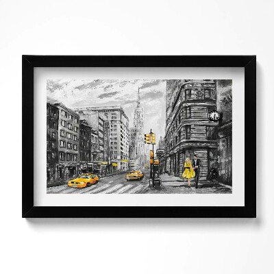 Tablou living cu rama original Străzile din Empire State Building