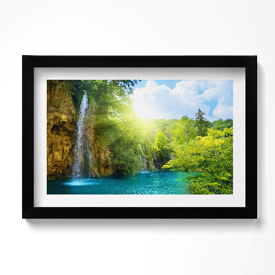 Tablou living cu rama original Peisajul Lagunei Albastre