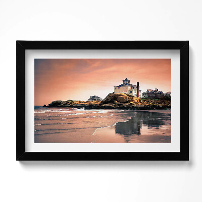 Tablou living cu rama original Coasta Sherman Cottage