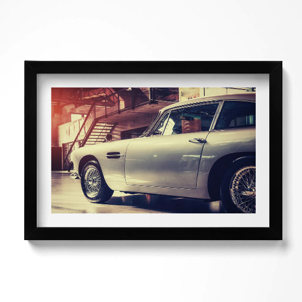 Tablou living cu rama original Aston Martin DB5