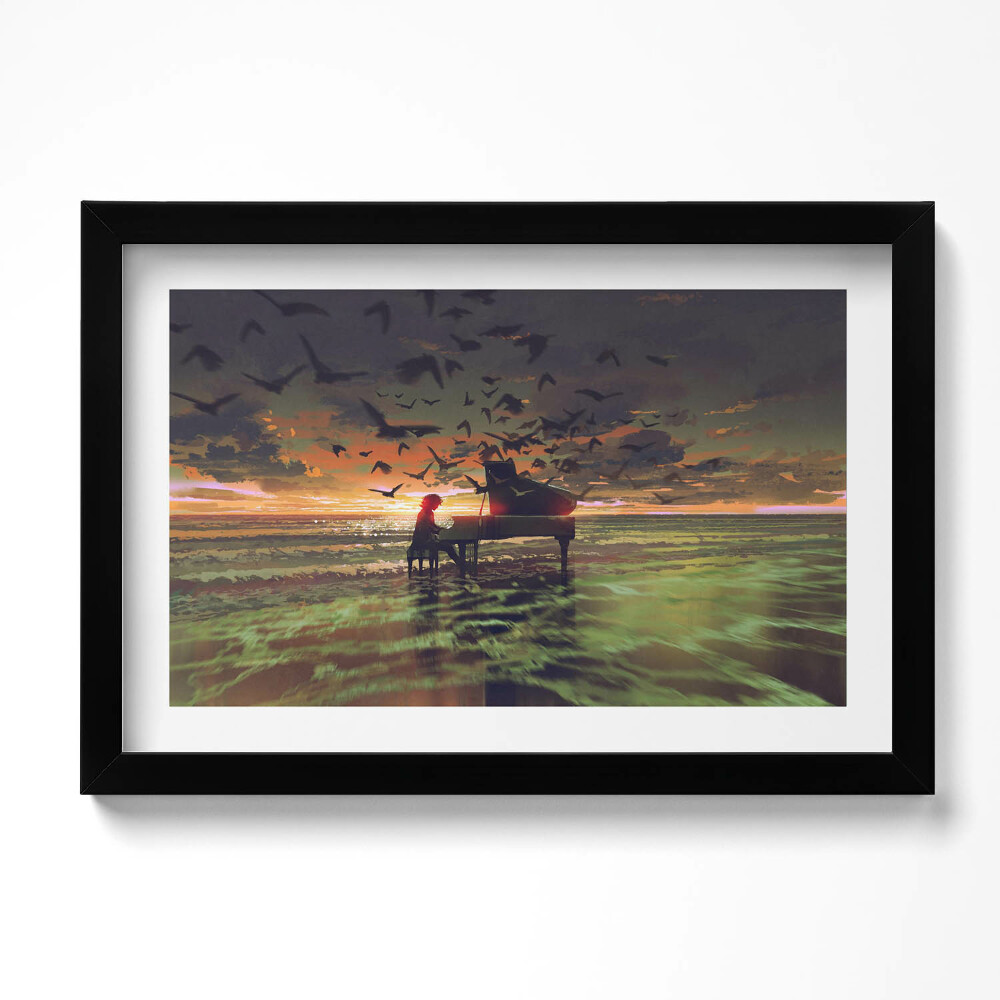 Tablou rama original Concert pe plajă