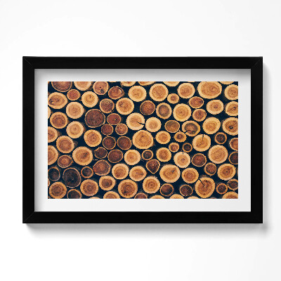 Tablou living cu rama original Lemn, cioturi de copaci