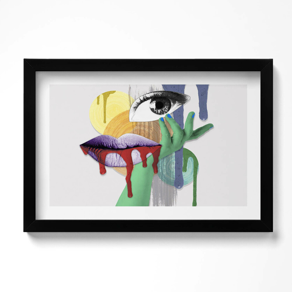 Tablou living cu rama original Colaj suprarealist