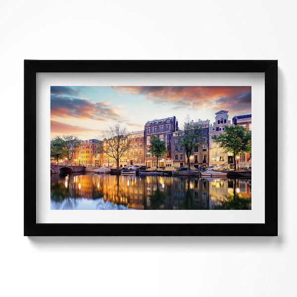 Tablou living cu rama original Case Amsterdam Olanda