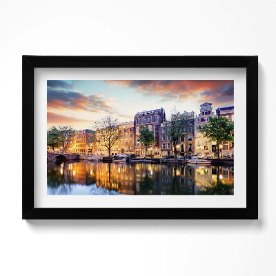 Tablou living cu rama original Case Amsterdam Olanda