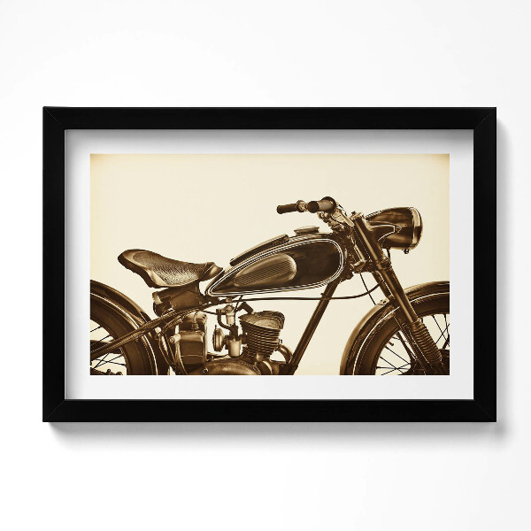 Tablou rama original Retro sepia - Motocicletă de epocă