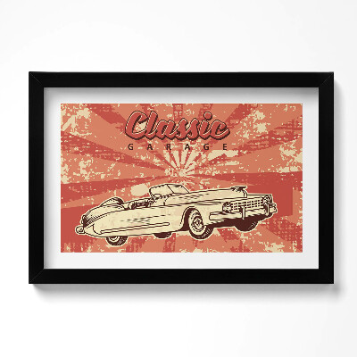 Tablou living cu rama original Mașină retro vintage grunge