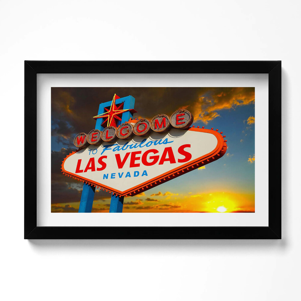 Tablou rama original Semnul Las Vegas la apus