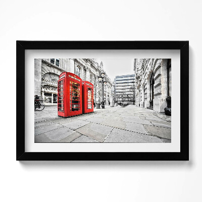 Tablou rama original Cabine telefonice roșii Londra