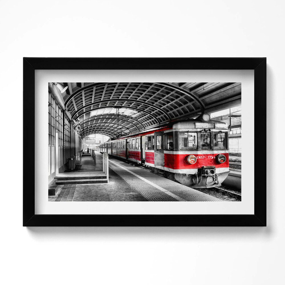 Tablou rama original Vechea platformă de cale ferată