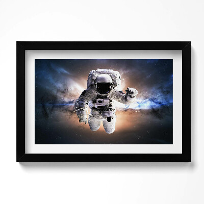 Tablou living cu rama original Astronautul în spațiu