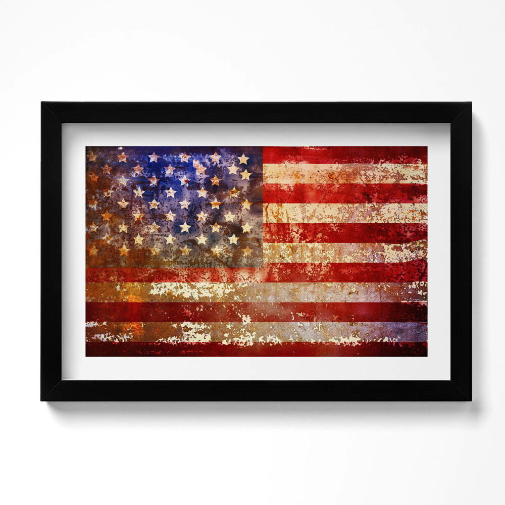 Tablou rama original Steagul SUA vintage