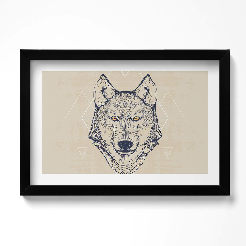 Tablou rama original Cap de lup