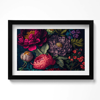 Tablou rama original Buchet de flori botanice vintage