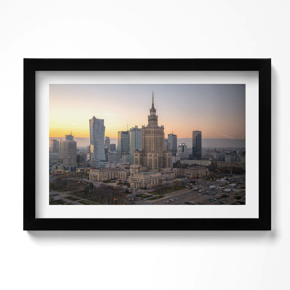 Tablou living cu rama original Palatul Culturii și Științei Varșovia