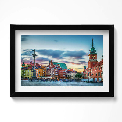 Tablou living cu rama original Orașul Vechi al Castelului din Varșovia