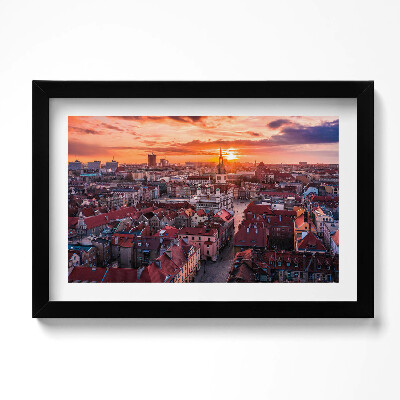 Tablou living cu rama original Poznań - panoramă