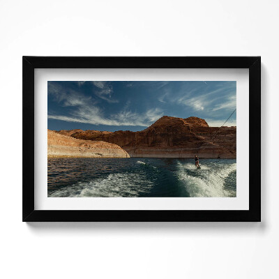 Tablou rama original Persoană pe schiuri nautice