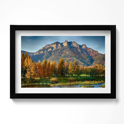 Tablou living cu rama original Vârful munților Trei Coroane