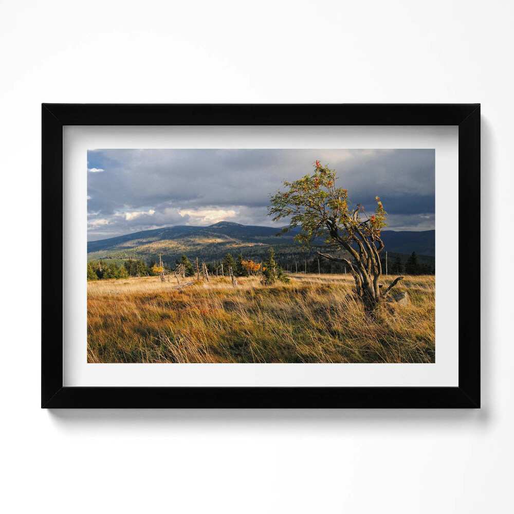 Tablou living cu rama original Karkonosze în toamnă