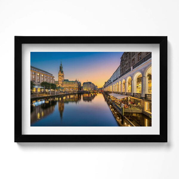 Tablou rama original Primăria orașului Hamburg, Germania