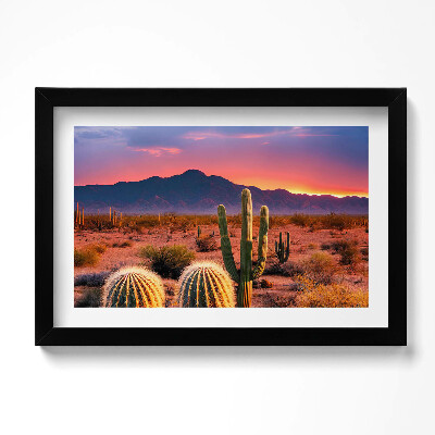 Tablou rama original Apus de soare în deșert