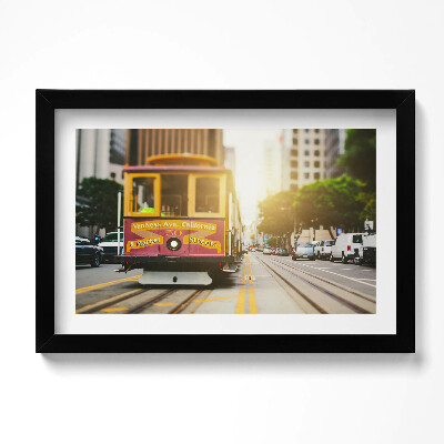 Tablou living cu rama original Tramvaiul din San Francisco