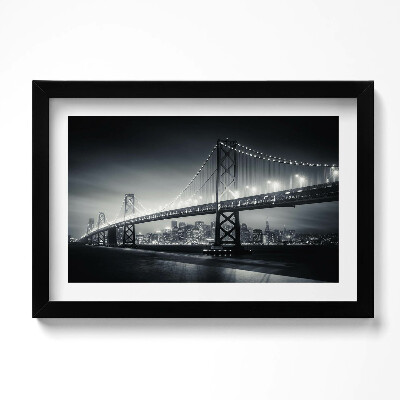 Tablou rama original Podul San Francisco noaptea