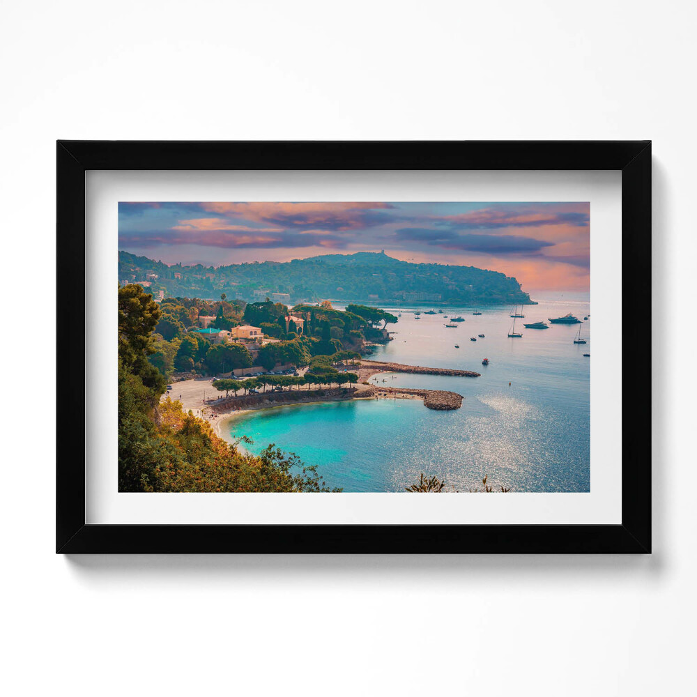 Tablou rama original Vedere a Rivierei Franceze