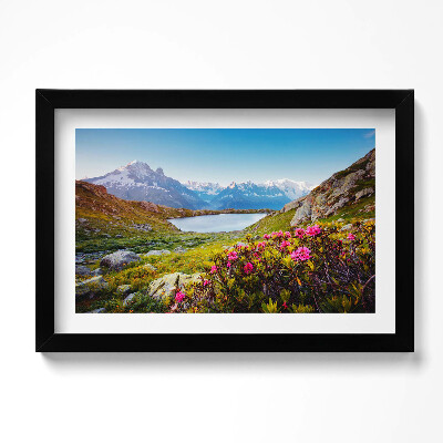 Tablou living cu rama original Ghețarul Mont Blanc Chamonix