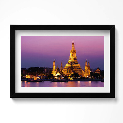 Tablou living cu rama original Templu în Bangkok, Thailanda